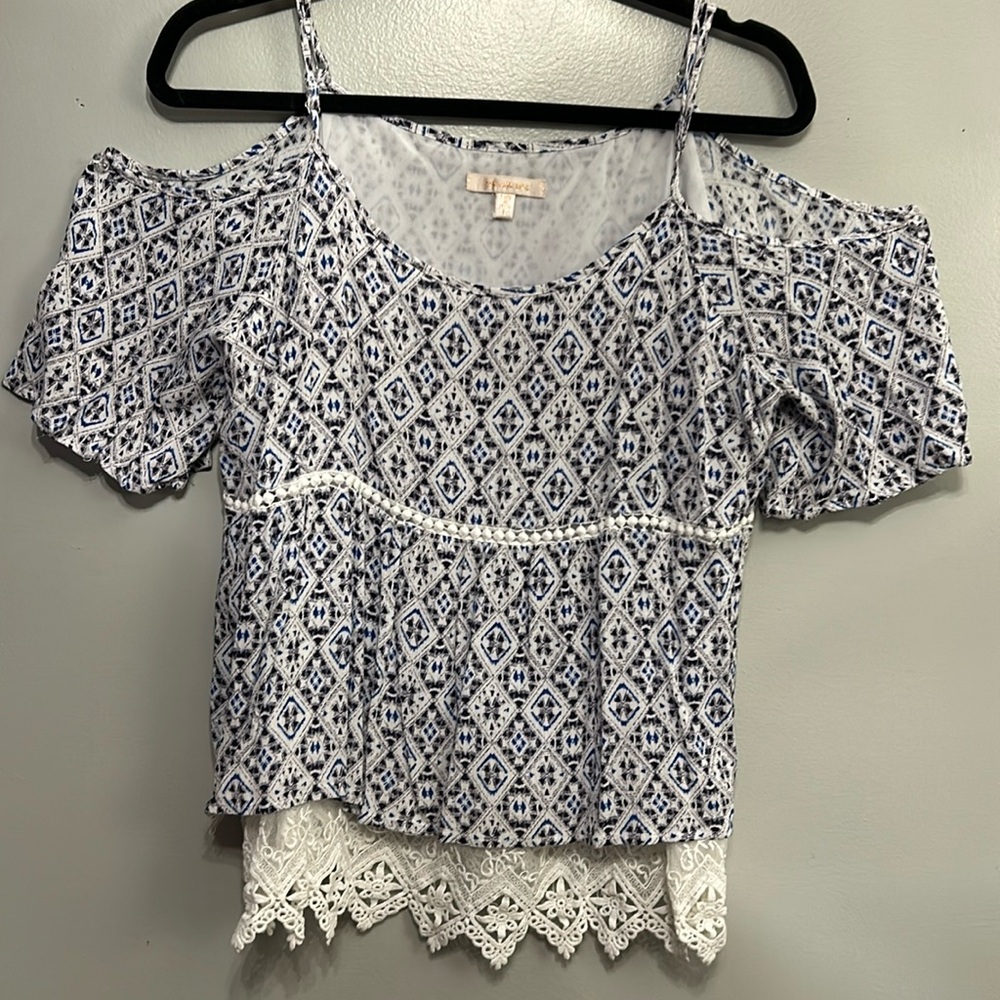 Cold shoulder blouse